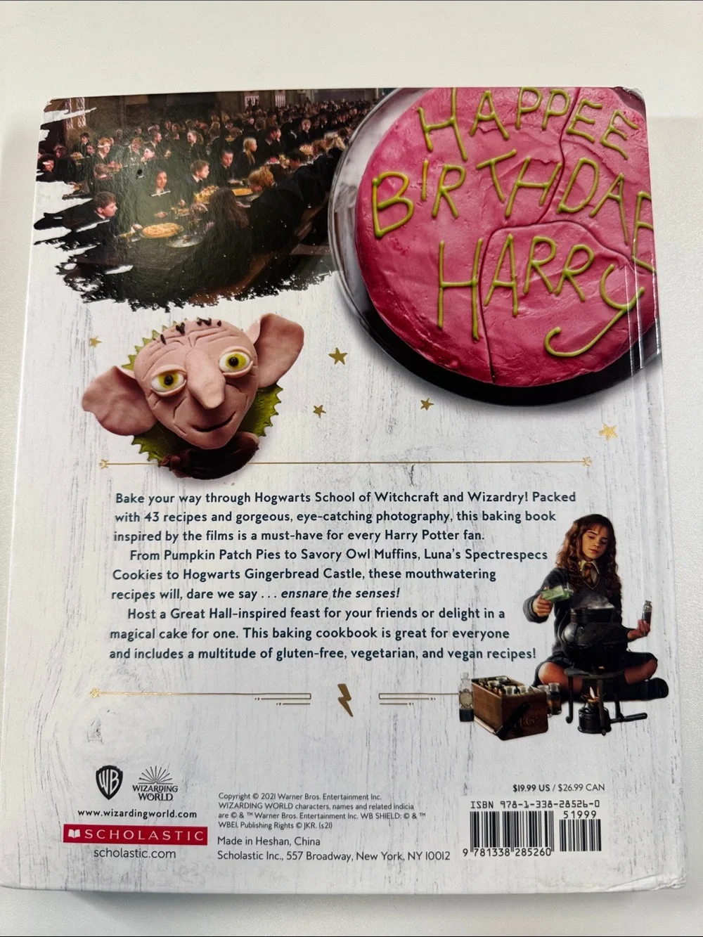The Official Harry Potter Baking Book - White Cover with Gold Lettering